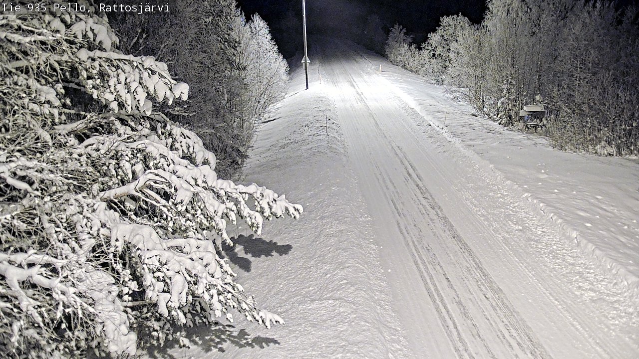 Weather Camera Image Väg 935 Rattosjärvi, Pello, Lappi
