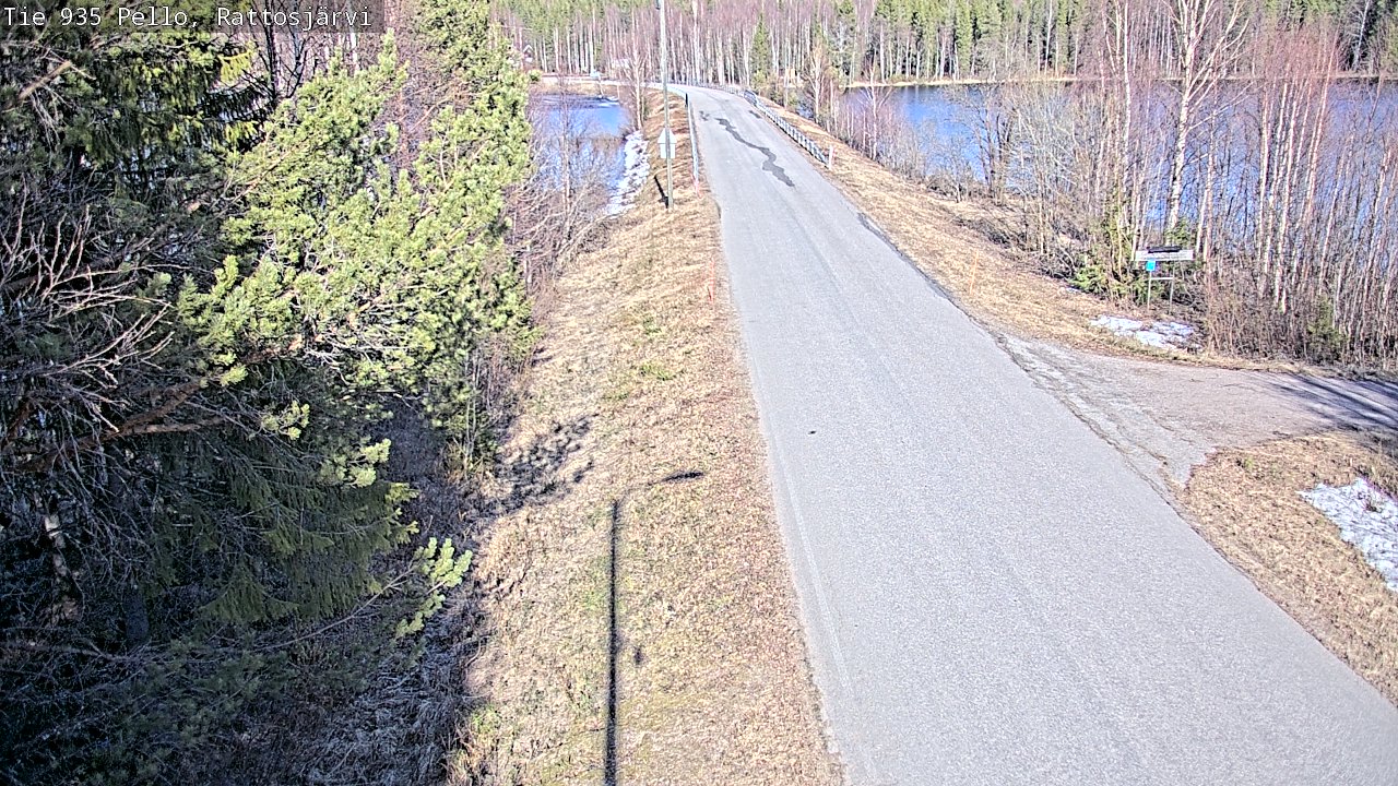 Weather Camera Image Väg 935 Rattosjärvi, Pello, Lappi