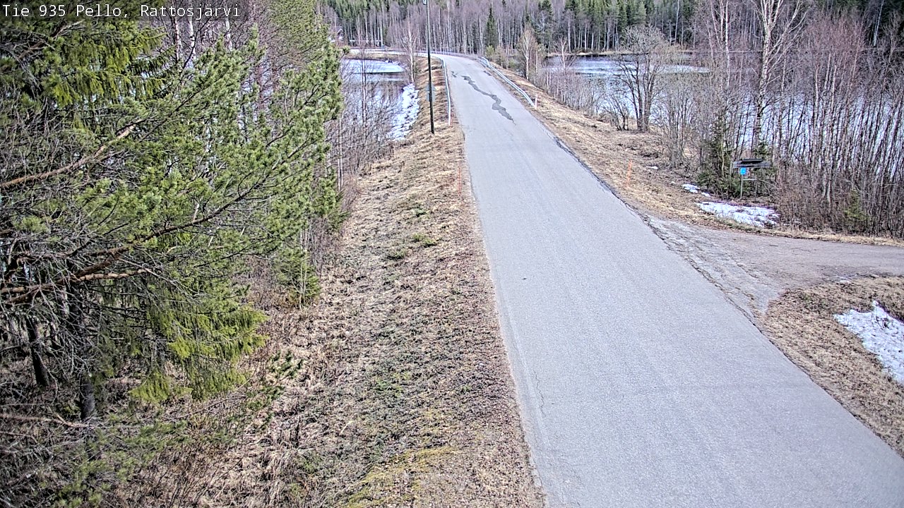 Weather Camera Image Väg 935 Rattosjärvi, Pello, Lappi