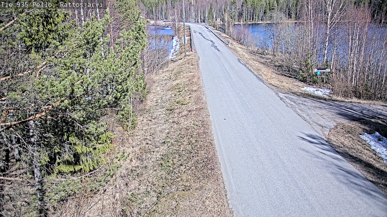 Weather Camera Image Väg 935 Rattosjärvi, Pello, Lappi