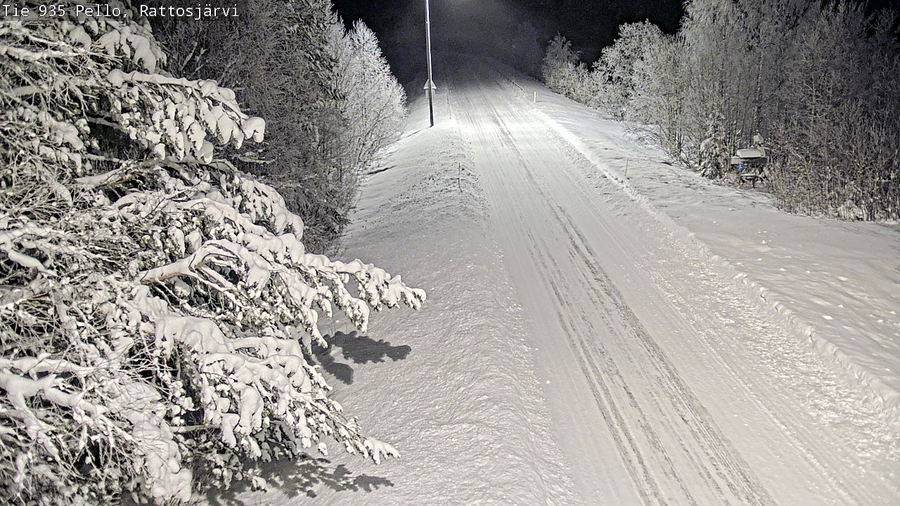 Weather Camera Image Väg 935 Rattosjärvi, Pello, Lappi