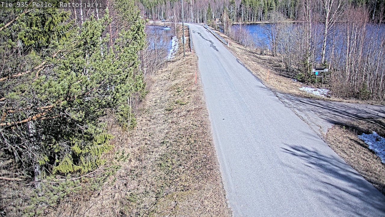 Weather Camera Image Väg 935 Rattosjärvi, Pello, Lappi