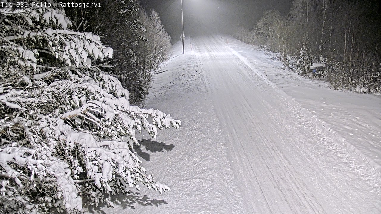 Weather Camera Image Road 935 Rattosjärvi, Pello, Lappi