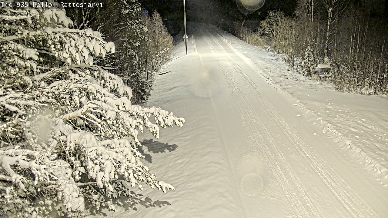 Weather Camera Image Road 935 Rattosjärvi, Pello, Lappi