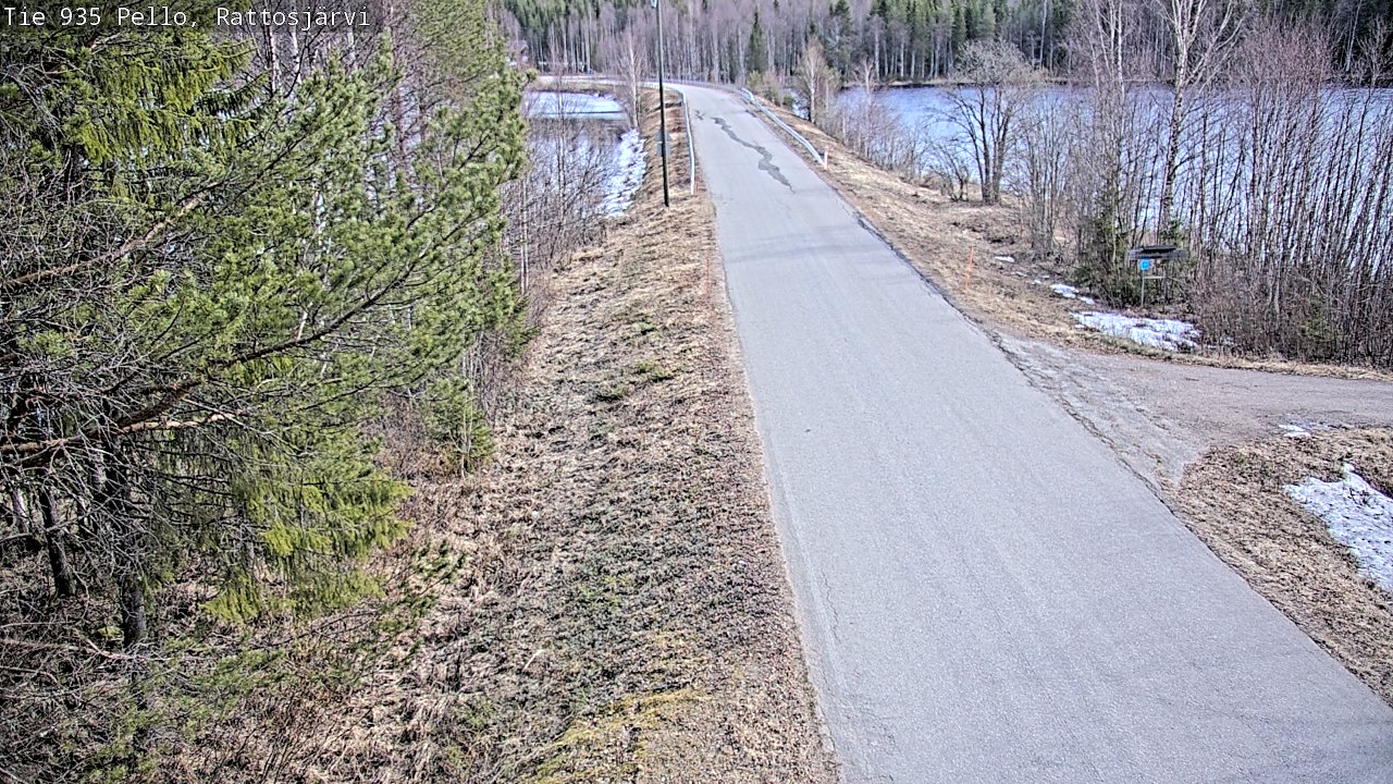 Weather Camera Image Väg 935 Rattosjärvi, Pello, Lappi