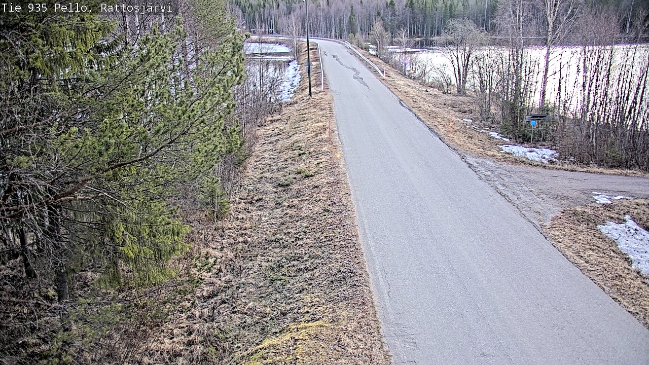 Weather Camera Image Väg 935 Rattosjärvi, Pello, Lappi