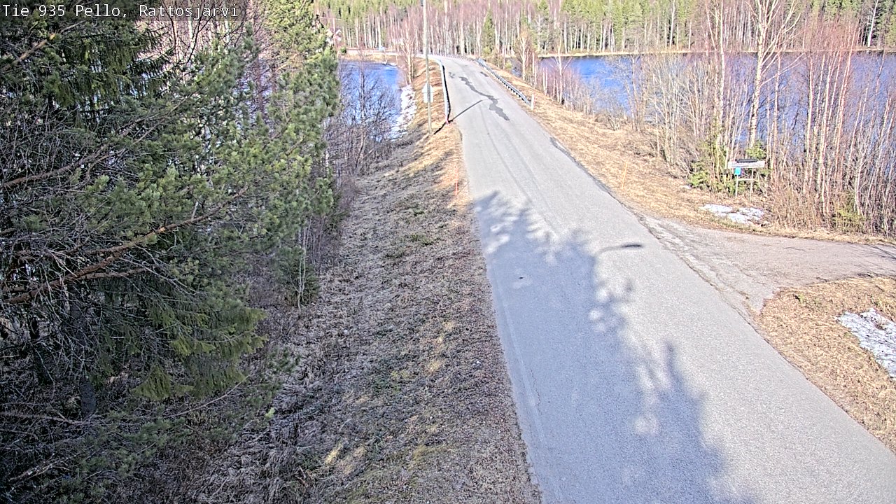 Weather Camera Image Väg 935 Rattosjärvi, Pello, Lappi