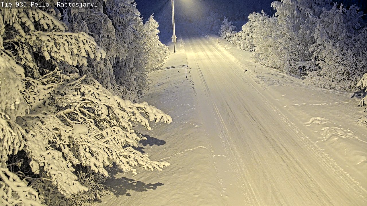 Kelikamerat Kuva Tie 935 Rattosjärvi, Pello, Lappi