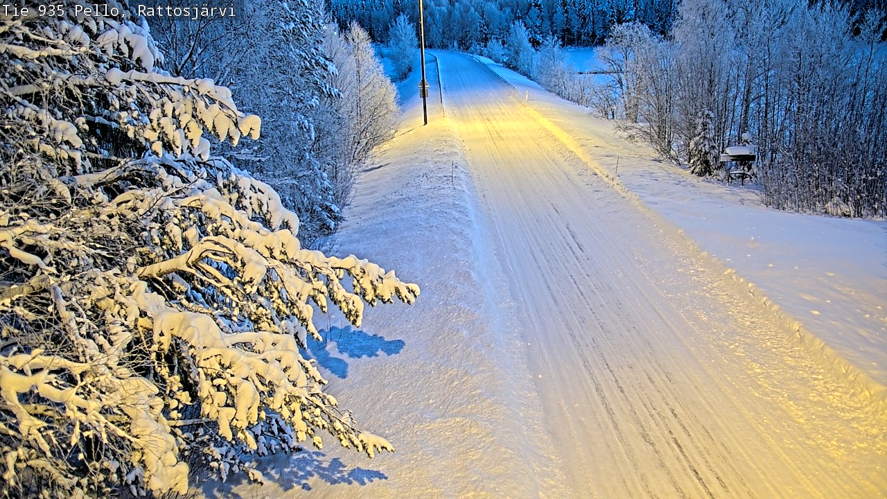 Weather Camera Image Road 935 Rattosjärvi, Pello, Lappi