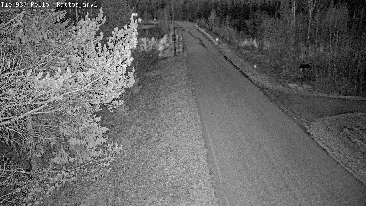 Weather Camera Image Väg 935 Rattosjärvi, Pello, Lappi