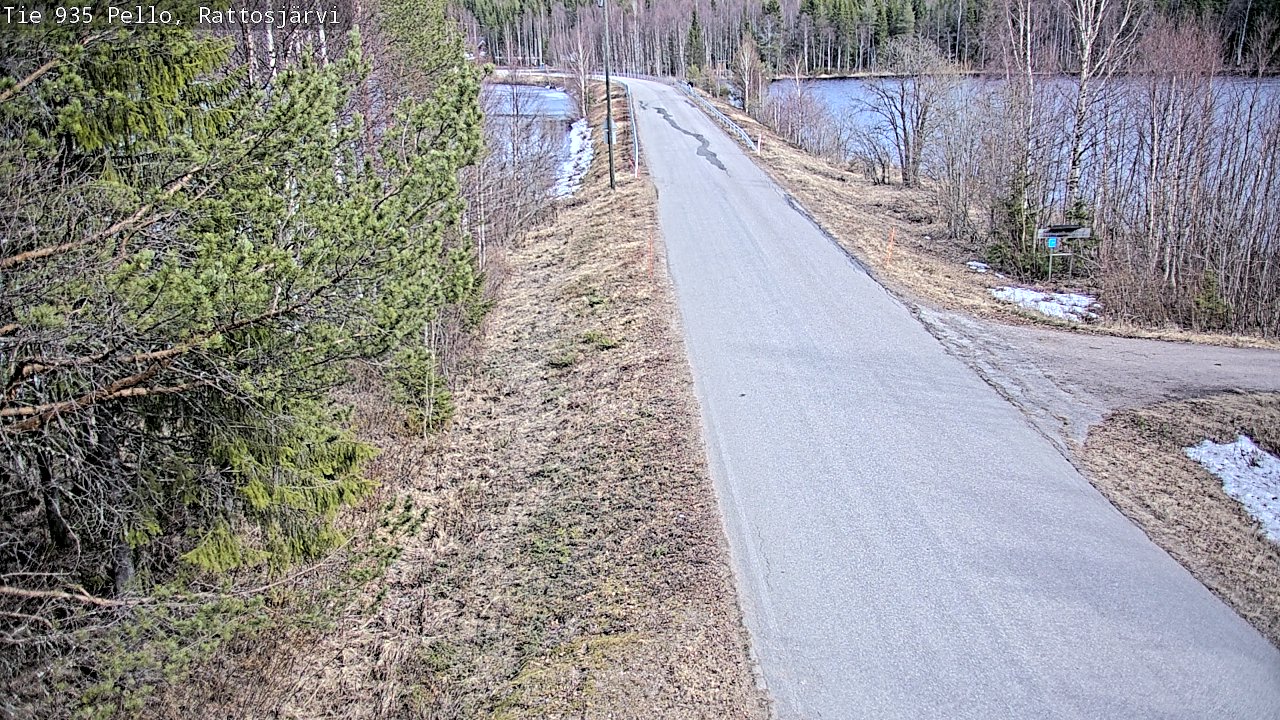 Weather Camera Image Väg 935 Rattosjärvi, Pello, Lappi