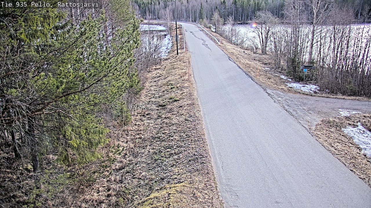 Weather Camera Image Väg 935 Rattosjärvi, Pello, Lappi