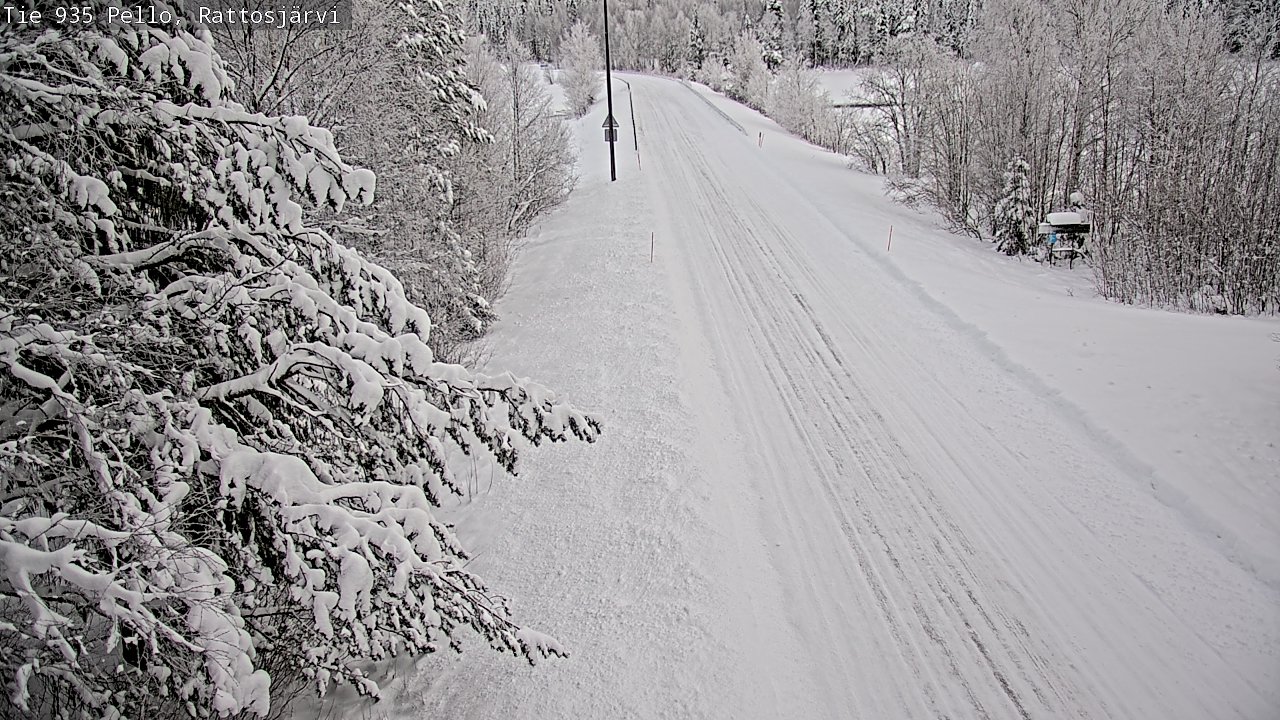 Weather Camera Image Road 935 Rattosjärvi, Pello, Lappi
