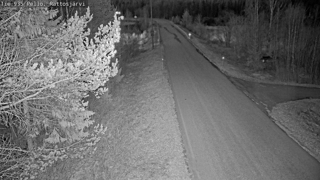 Weather Camera Image Väg 935 Rattosjärvi, Pello, Lappi