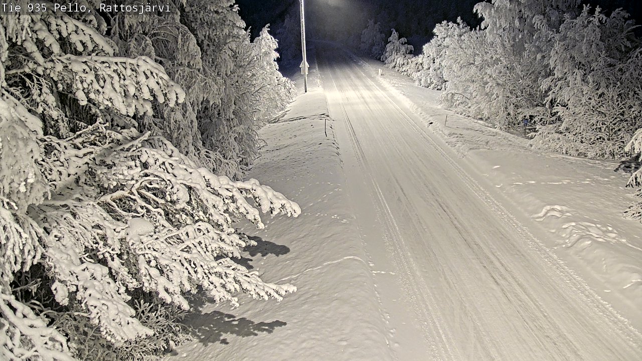 Kelikamerat Kuva Tie 935 Rattosjärvi, Pello, Lappi