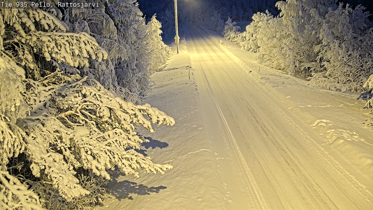 Kelikamerat Kuva Tie 935 Rattosjärvi, Pello, Lappi
