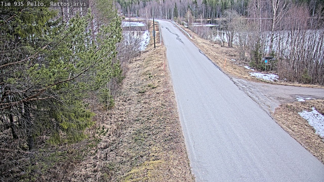Weather Camera Image Väg 935 Rattosjärvi, Pello, Lappi