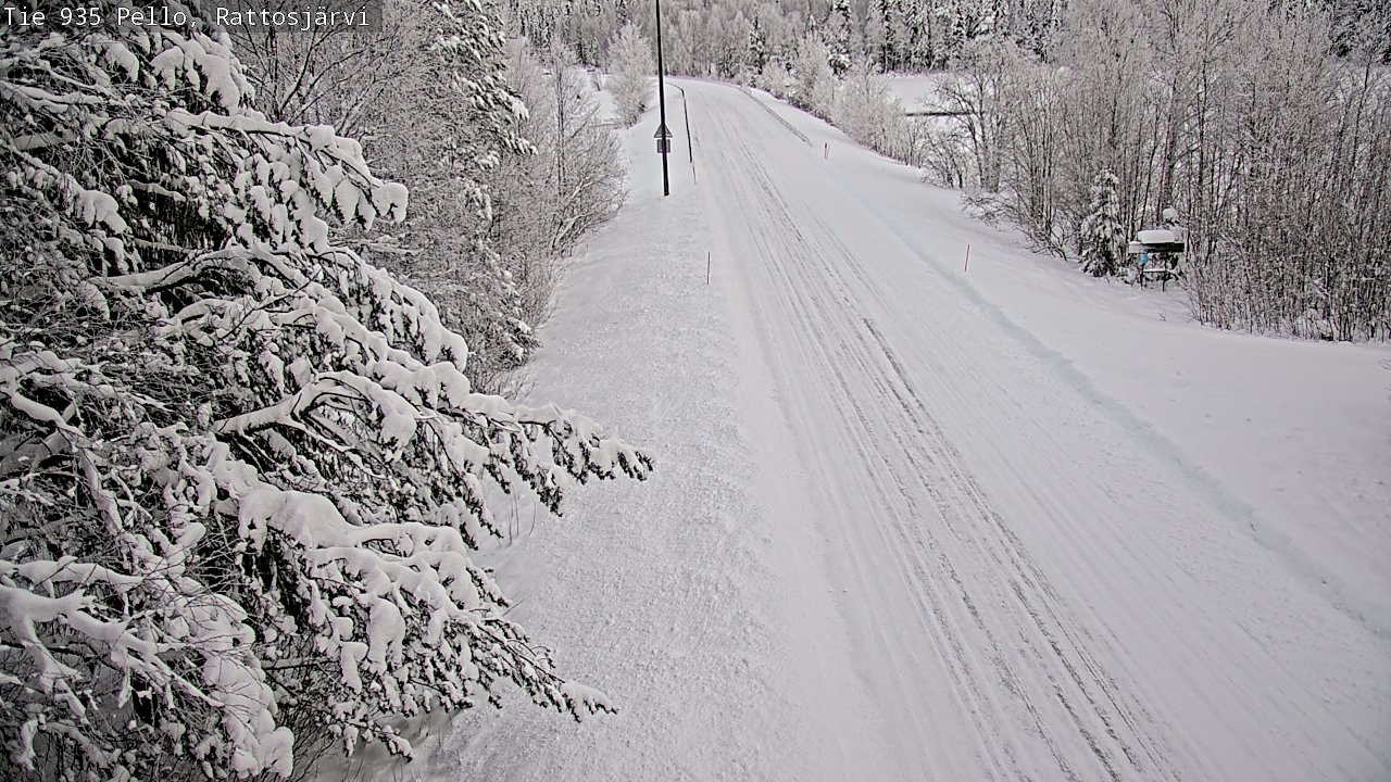 Weather Camera Image Road 935 Rattosjärvi, Pello, Lappi
