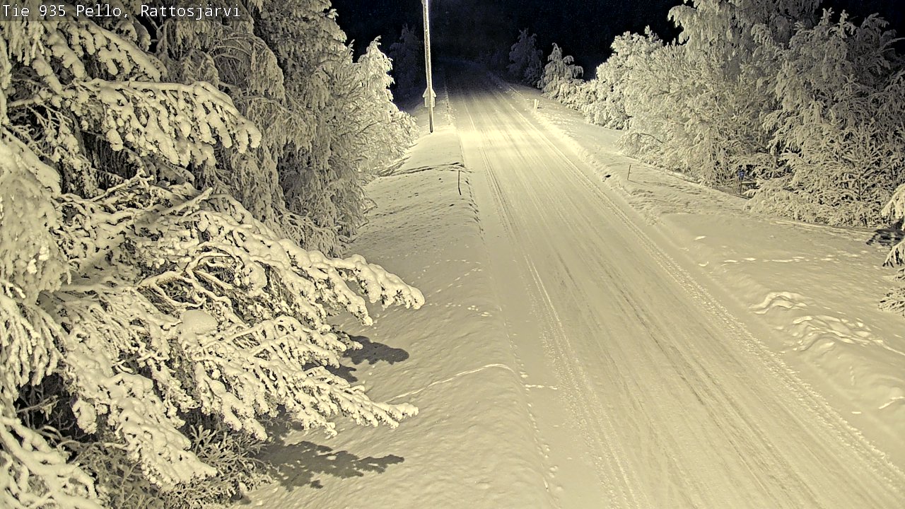 Kelikamerat Kuva Tie 935 Rattosjärvi, Pello, Lappi