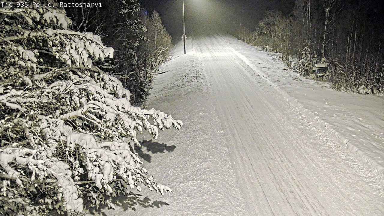 Weather Camera Image Road 935 Rattosjärvi, Pello, Lappi