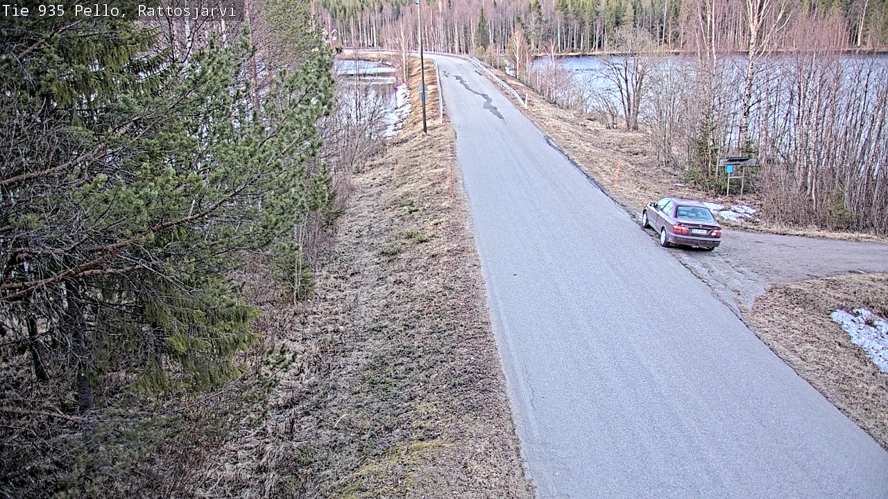 Weather Camera Image Väg 935 Rattosjärvi, Pello, Lappi