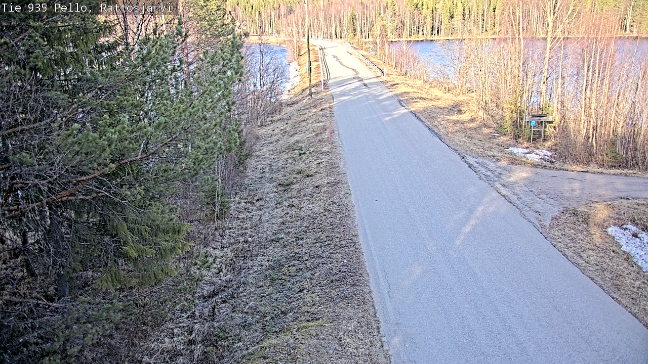 Weather Camera Image Väg 935 Rattosjärvi, Pello, Lappi