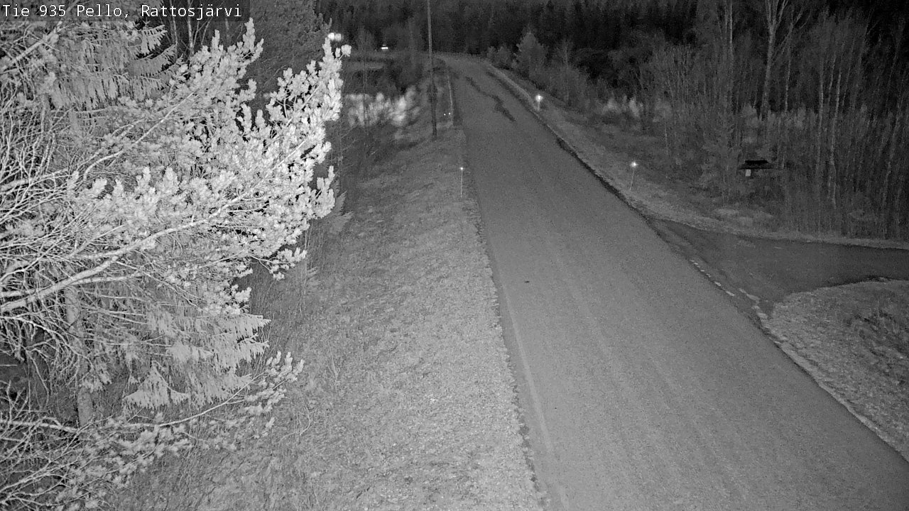 Weather Camera Image Väg 935 Rattosjärvi, Pello, Lappi
