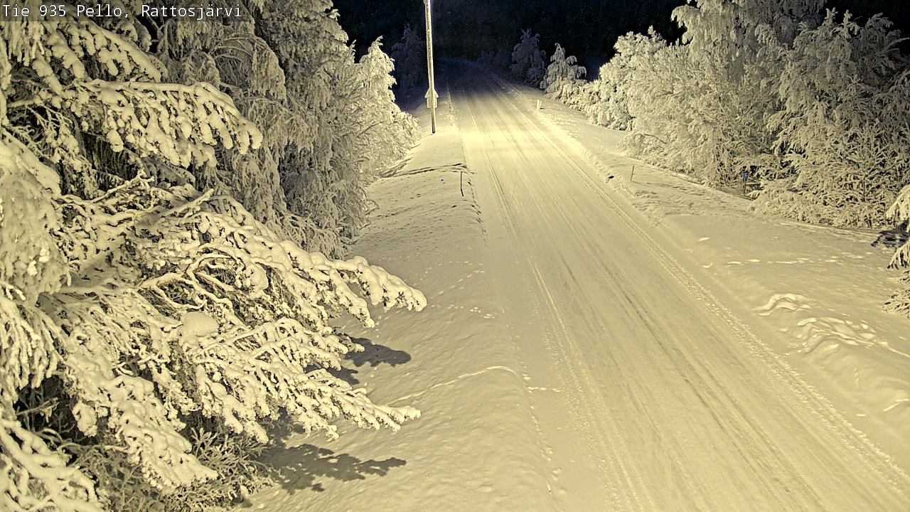 Kelikamerat Kuva Tie 935 Rattosjärvi, Pello, Lappi