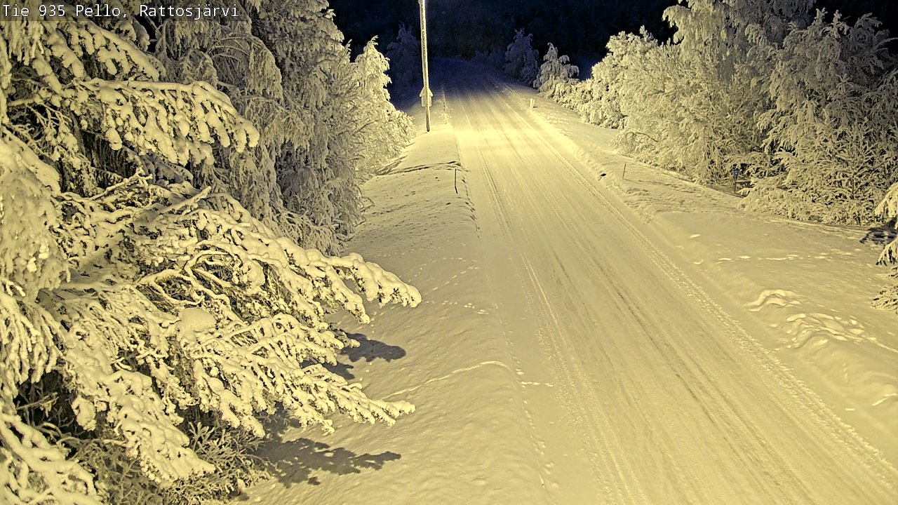 Kelikamerat Kuva Tie 935 Rattosjärvi, Pello, Lappi