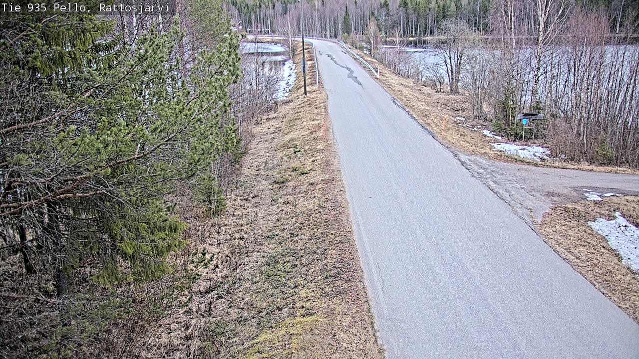 Weather Camera Image Väg 935 Rattosjärvi, Pello, Lappi