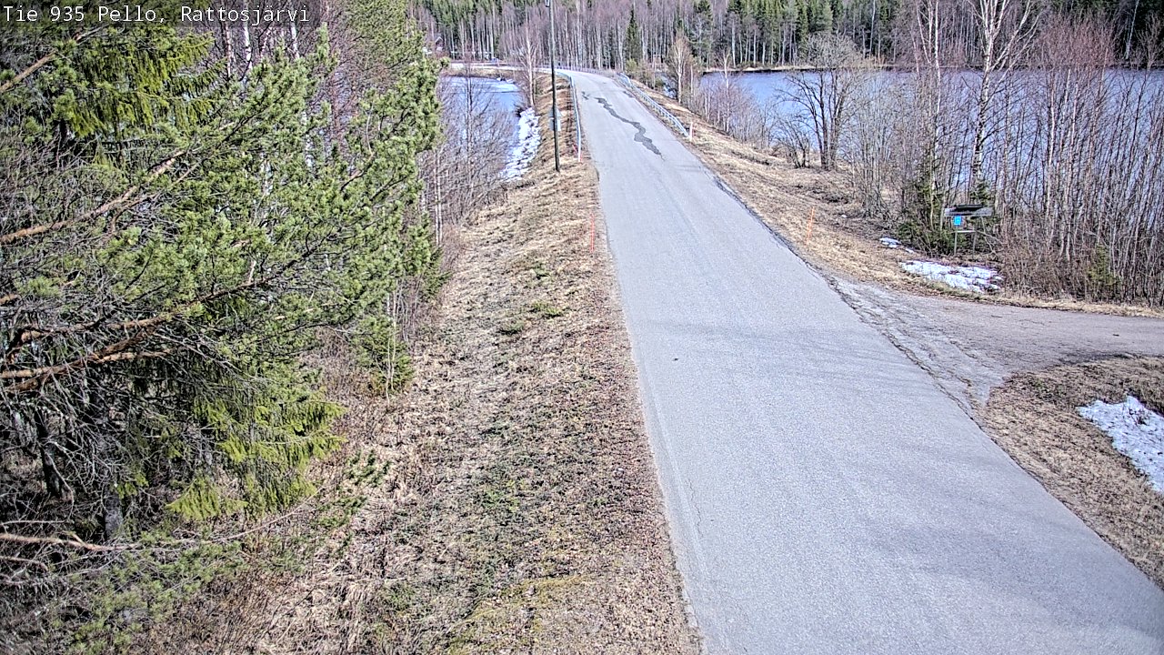 Weather Camera Image Väg 935 Rattosjärvi, Pello, Lappi