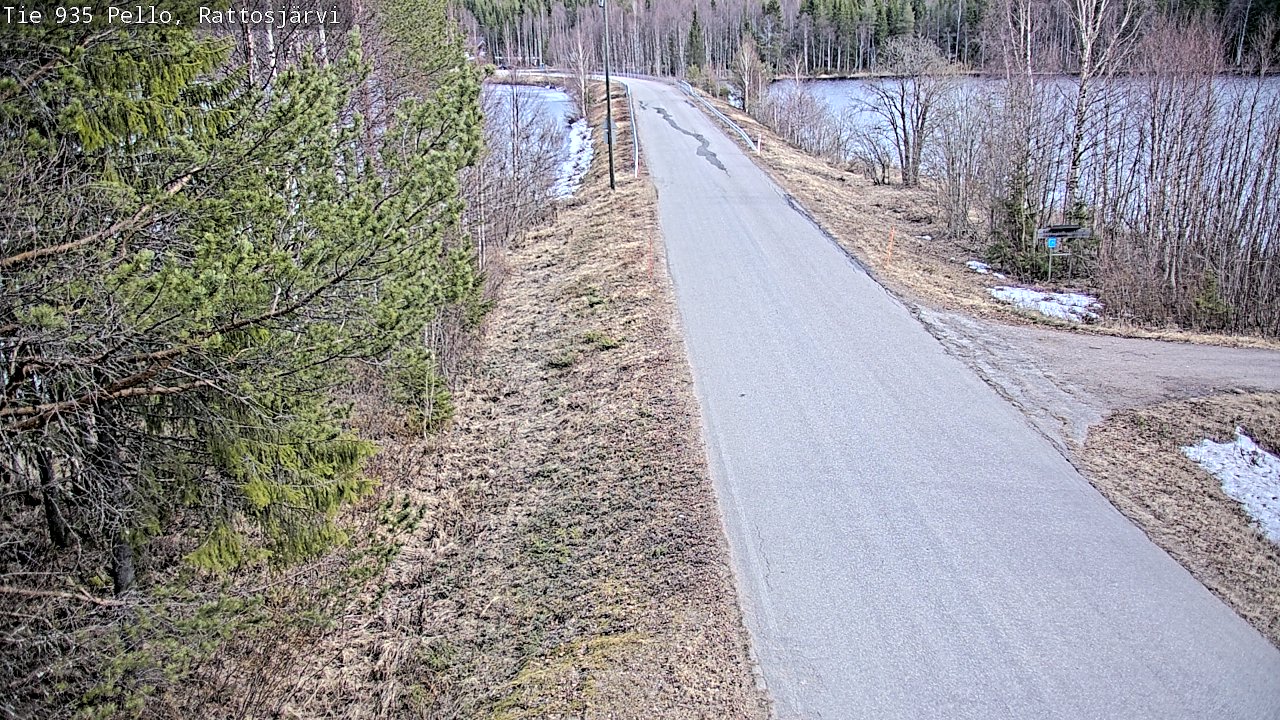 Weather Camera Image Väg 935 Rattosjärvi, Pello, Lappi