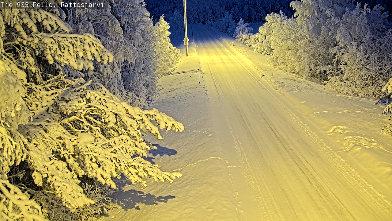 Kelikamerat Kuva Tie 935 Rattosjärvi, Pello, Lappi