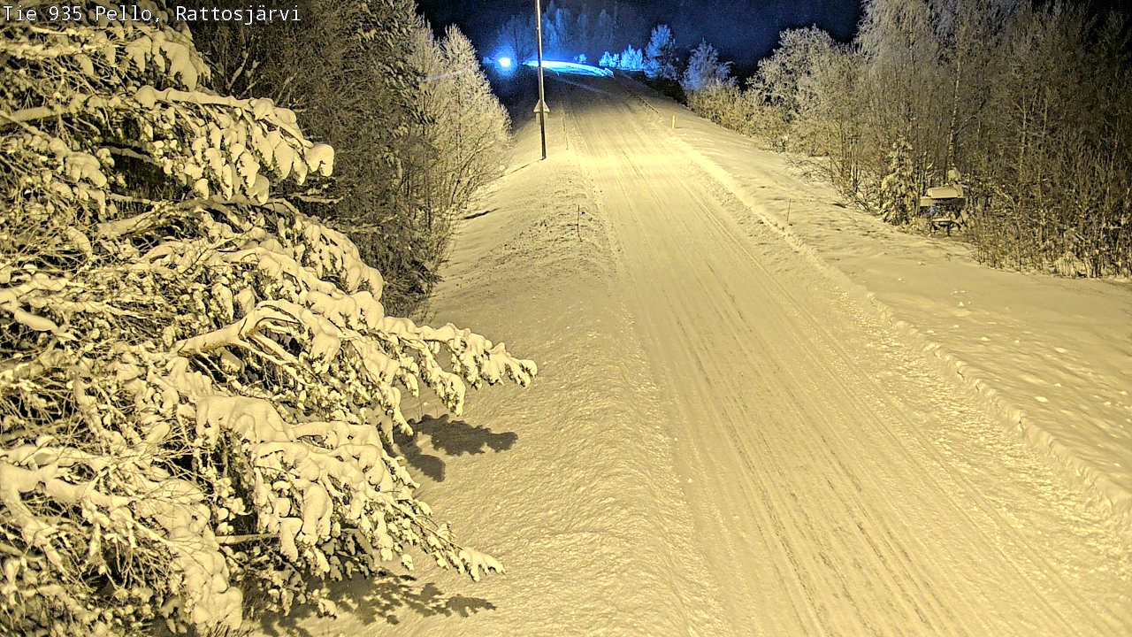 Weather Camera Image Road 935 Rattosjärvi, Pello, Lappi