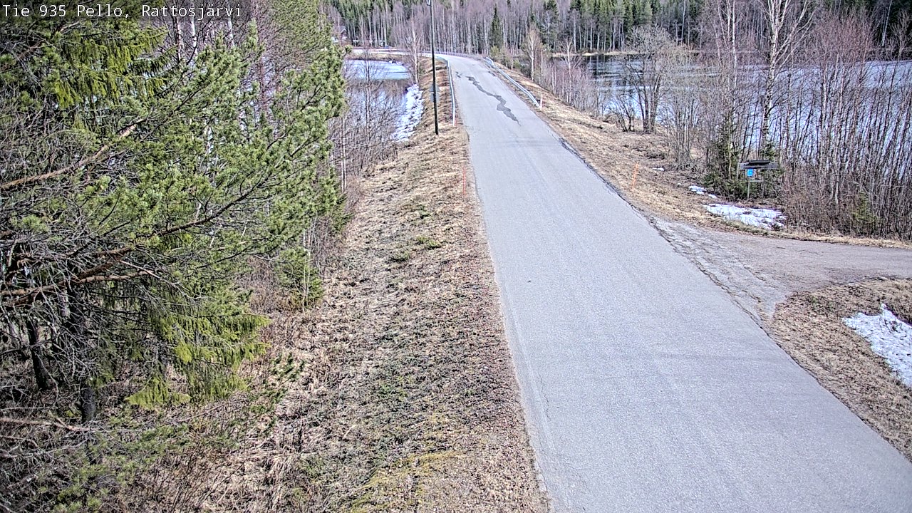 Weather Camera Image Väg 935 Rattosjärvi, Pello, Lappi