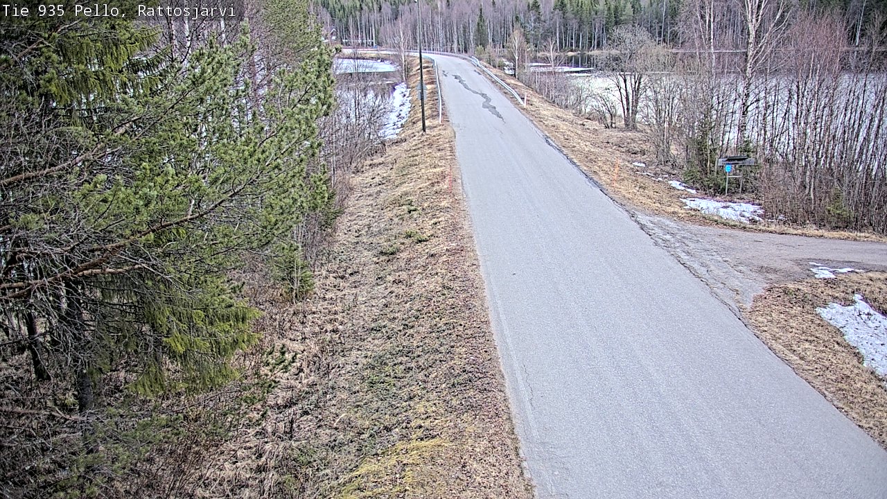 Weather Camera Image Väg 935 Rattosjärvi, Pello, Lappi