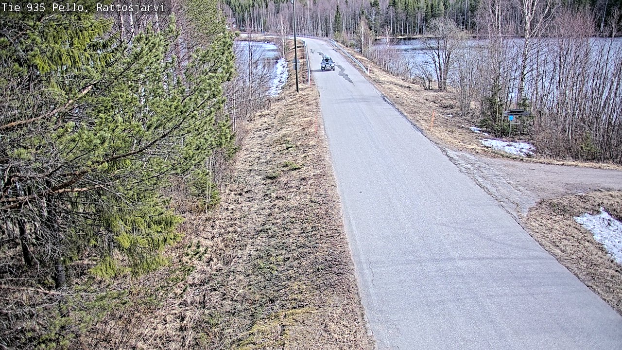 Weather Camera Image Väg 935 Rattosjärvi, Pello, Lappi