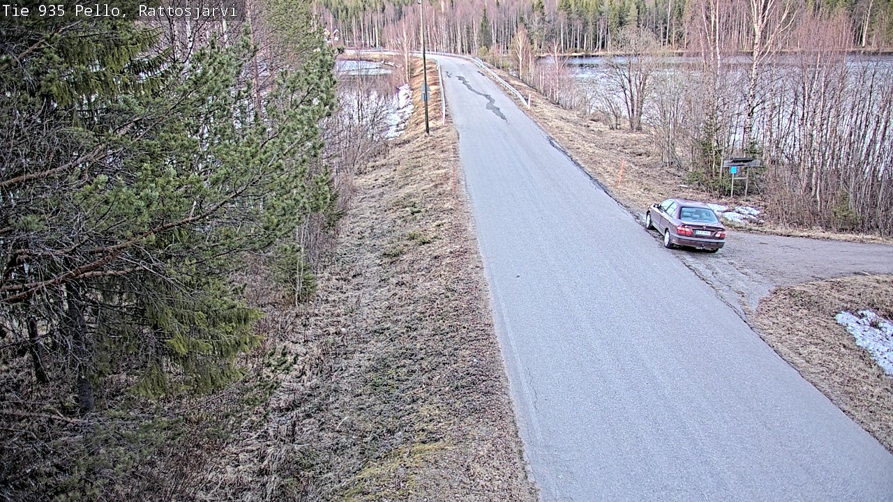 Weather Camera Image Väg 935 Rattosjärvi, Pello, Lappi