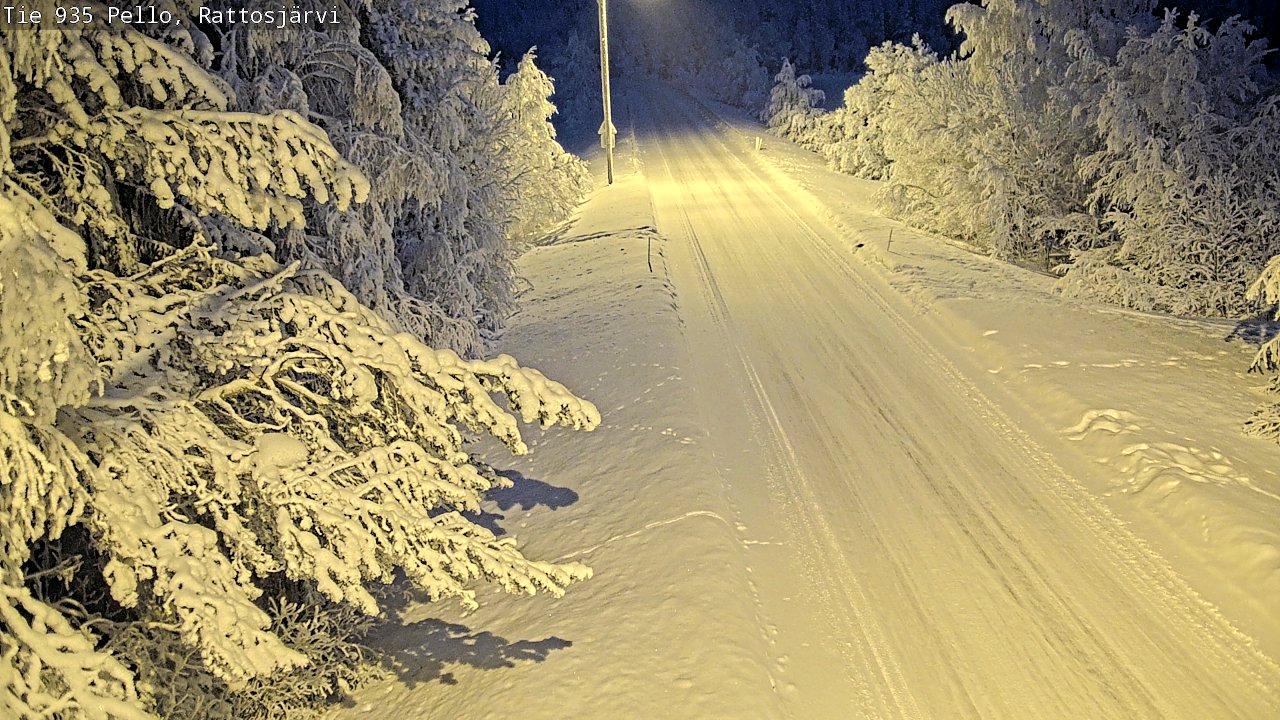 Kelikamerat Kuva Tie 935 Rattosjärvi, Pello, Lappi