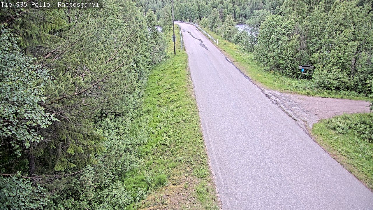 Kelikamerat Kuva Tie 935 Rattosjärvi, Pello, Lappi