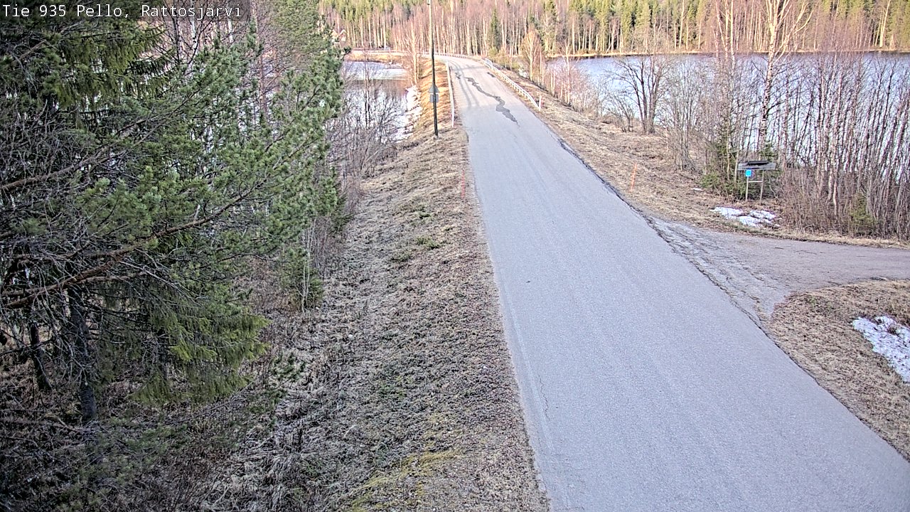 Weather Camera Image Väg 935 Rattosjärvi, Pello, Lappi