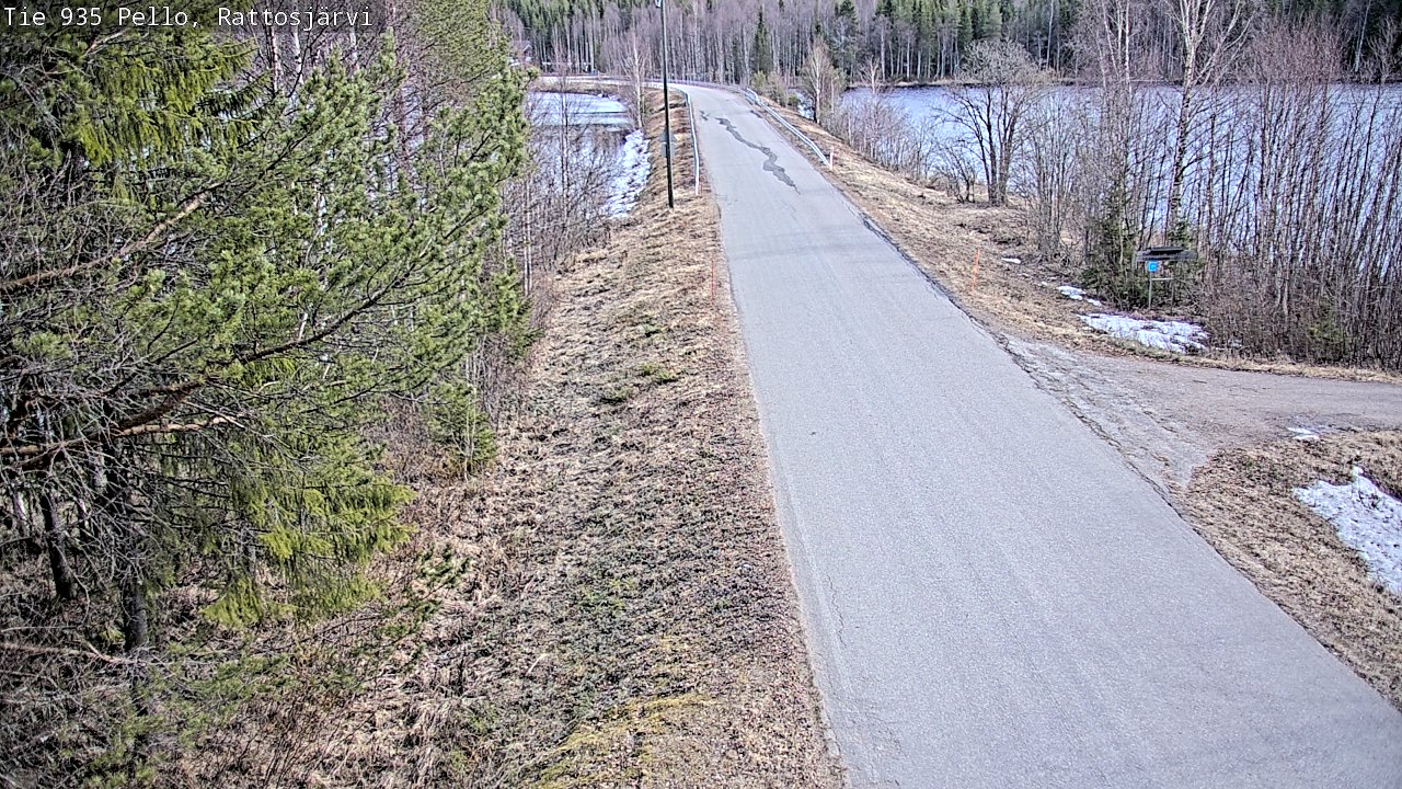 Weather Camera Image Väg 935 Rattosjärvi, Pello, Lappi