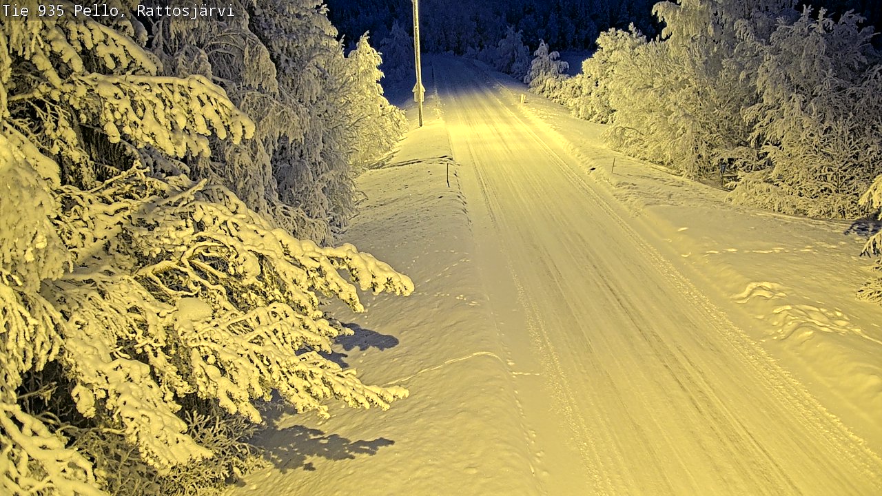 Kelikamerat Kuva Tie 935 Rattosjärvi, Pello, Lappi