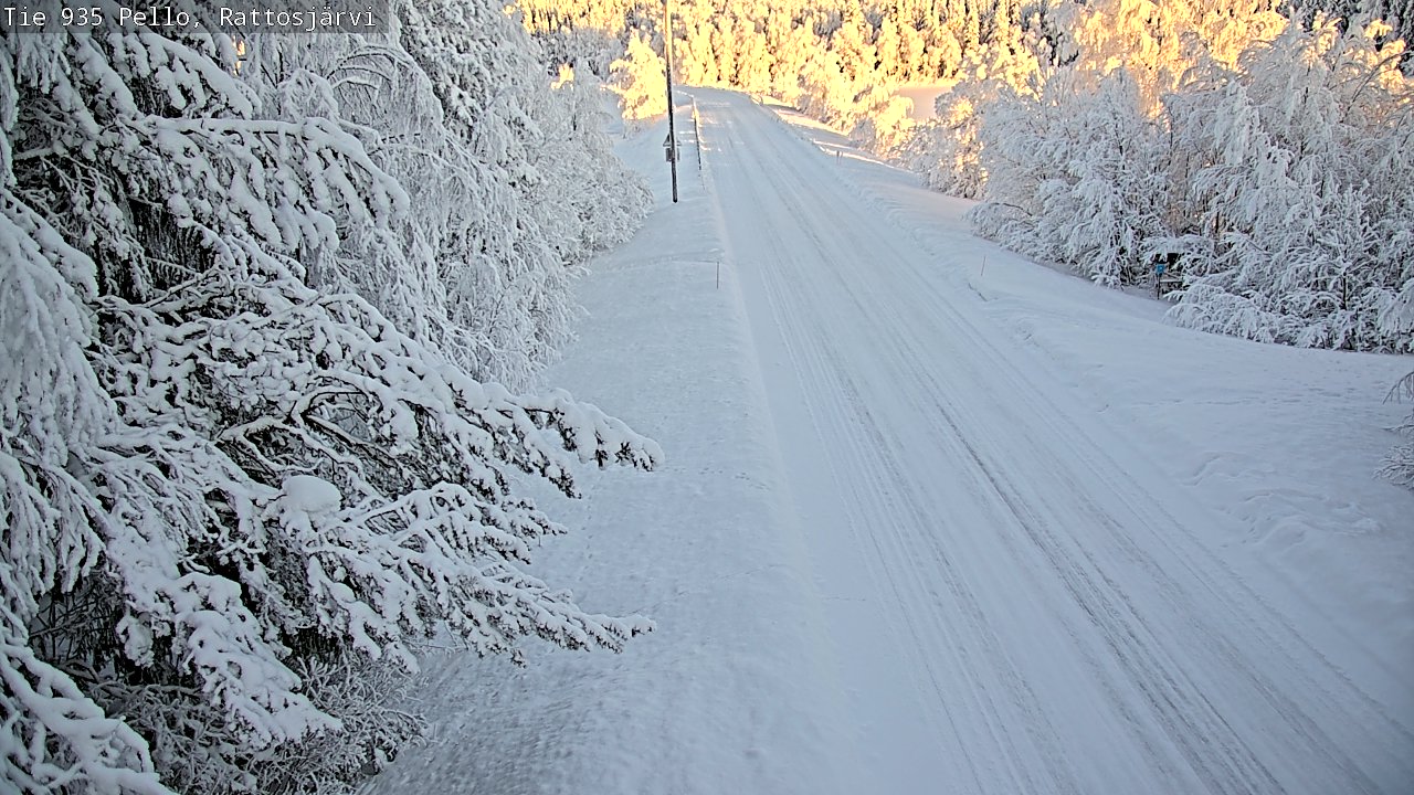 Kelikamerat Kuva Tie 935 Rattosjärvi, Pello, Lappi
