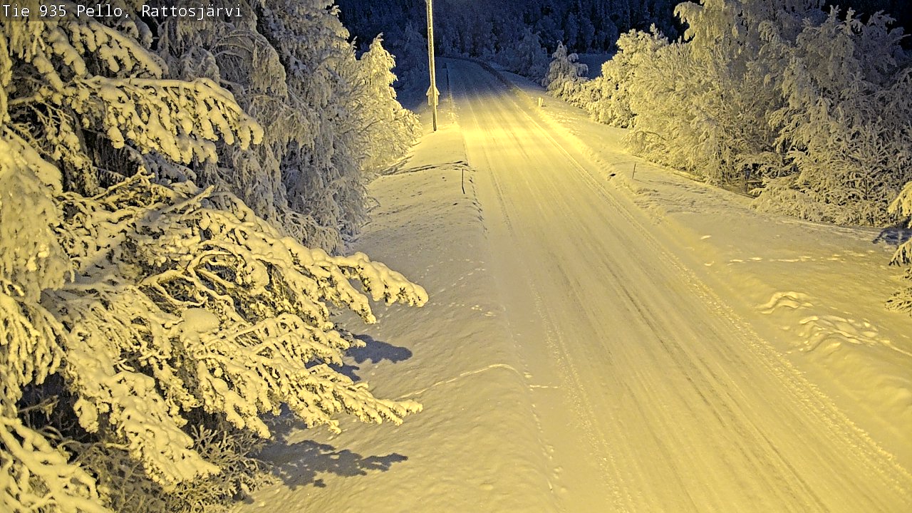 Kelikamerat Kuva Tie 935 Rattosjärvi, Pello, Lappi
