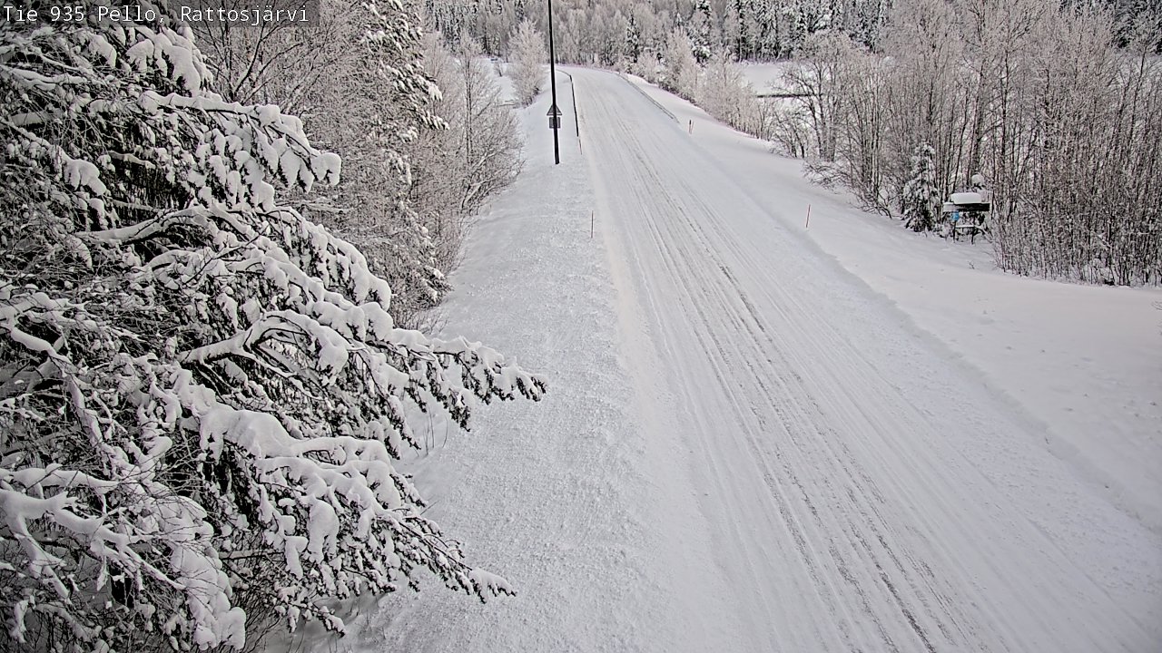 Weather Camera Image Road 935 Rattosjärvi, Pello, Lappi