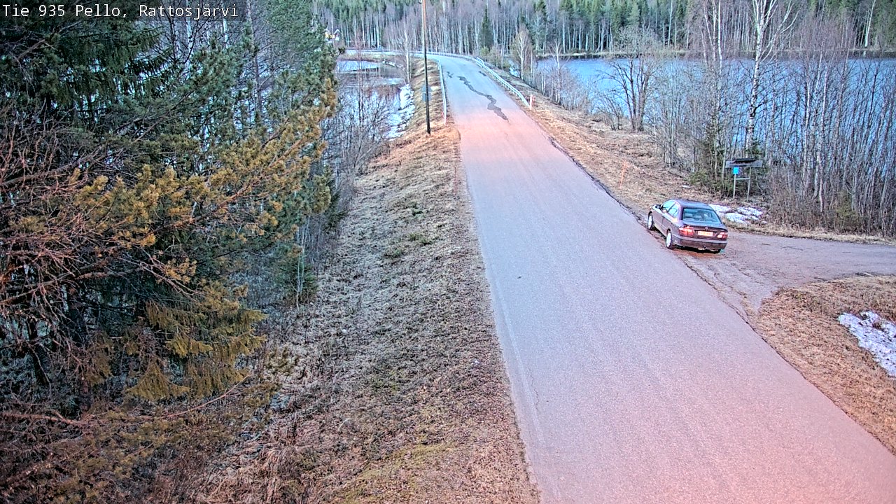 Weather Camera Image Väg 935 Rattosjärvi, Pello, Lappi