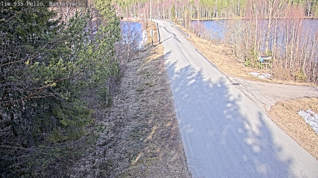 Weather Camera Image Väg 935 Rattosjärvi, Pello, Lappi