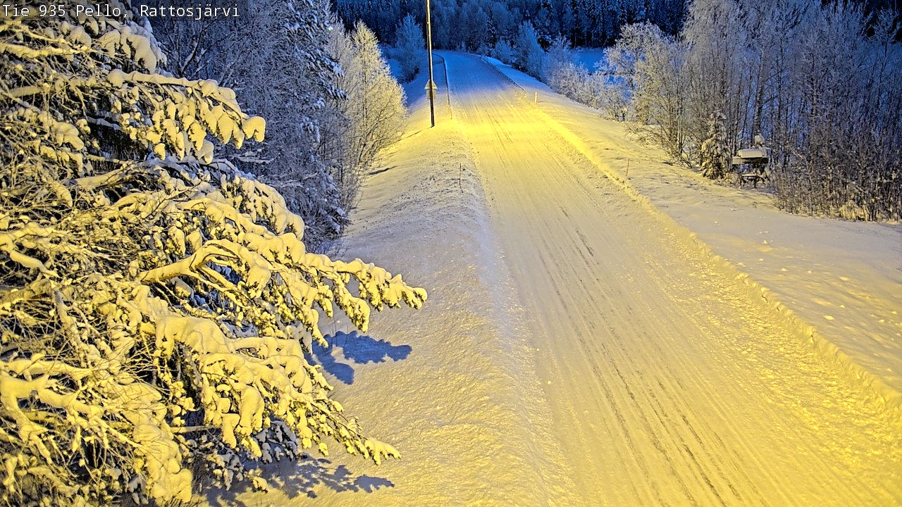 Weather Camera Image Road 935 Rattosjärvi, Pello, Lappi