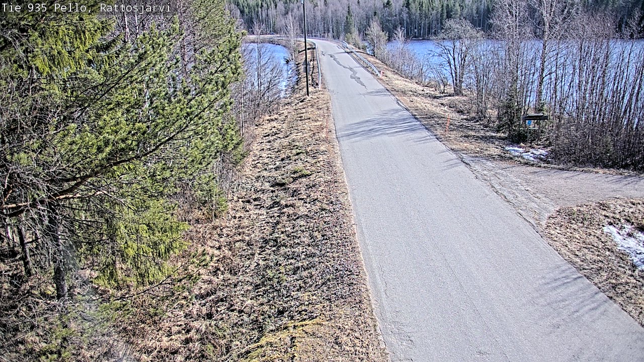 Weather Camera Image Road 935 Rattosjärvi, Pello, Lappi